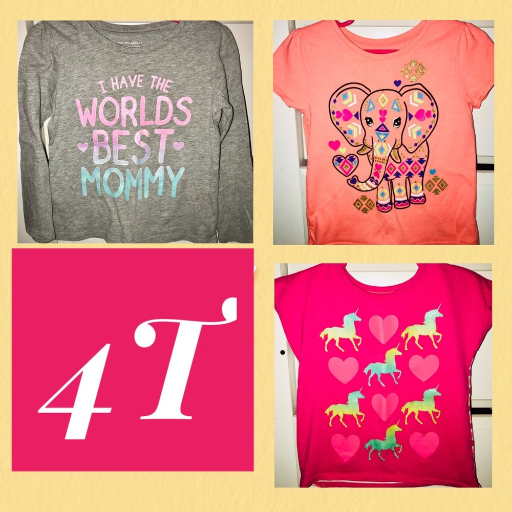 Toddler Girl Shirt Bundle Size 4T